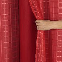 Cortina Blackout PVC Eclipse c/ Voil Xadrez 2,8 x 2,3 Vermelho Cortina Blackout PVC Eclipse c/ Voil Xadrez 2,8 x 2,3 Vermelho