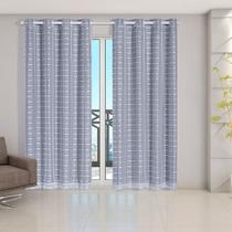 Cortina Blackout Pvc M10 Tecido Voil Xadrez 2,80 X 2,30m