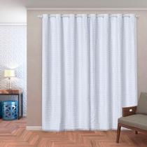 Cortina Blackout Pvc M3 Com Tecido Voil Xadrez 2,80 x 2,30m