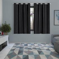 Cortina Blackout Pvc Prata Com Voil 2,00 M X 1,40 M Preto