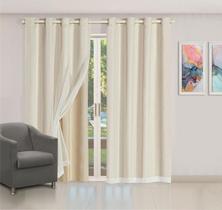 Cortina Blackout PVC Voil BloqueiaCorta Luz 2,80 x 2,30 Sala