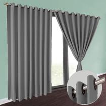 Cortina blackout Quarto apartamento Brenda 6 x 2,50 branco