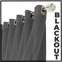 cortina blackout Roma corta luz 2,00 x 1,80 quarto cinza