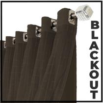 cortina blackout Roma corta luz 6,00 x 2,40 c/voal marrom - Bravin Cortinas
