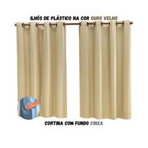 Cortina Blackout Sala ou Quarto PVC (plástico) Rústica 100% Blecaute 2,20M x 1,30M Tecido Grosso