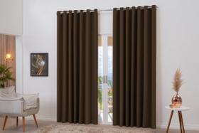 Cortina Blackout Tabaco Franzida 3M X 2,80M Decoração Luxo