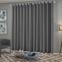 Cortina Blackout Tecido 2,70X1,50 Sala Quarto Cinza