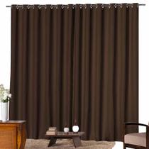 Cortina Blackout Tecido 2,70X1,50 Sala Quarto Marrom Cortina Blackout Tecido 2,70X1,50 Sala Quarto Marrom