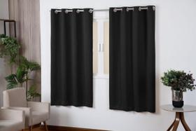 Cortina Blackout Tecido 2,70x1,50 Sala Quarto Preto