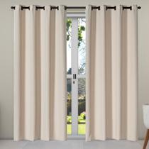 Cortina Blackout Tecido 2,80M X 2,30M Corta 100% Luz Areia Cortina Blackout Tecido 2,80M X 2,30M Corta 100% Luz Areia