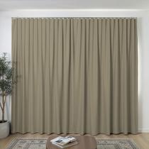 Cortina Blackout Tecido 3.00m x 2.70m Para Trilho Suíço Sala Quarto Cor:Marrom