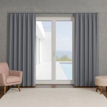 Cortina Blackout Tecido 3,00x2,70m para Trilho Suiço - Cortina Corta Luz para Sala Quarto - 85% Bloqueio de Luminosidade