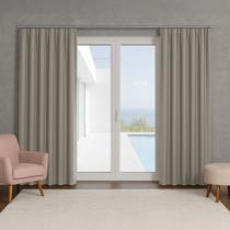 Cortina Blackout Tecido 3,00x2,70m para Trilho Suiço - Cortina Corta Luz para Sala Quarto - 85% Bloqueio de Luminosidade