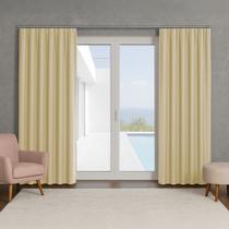 Cortina Blackout Tecido 3,00x2,70m para Trilho Suiço - Cortina Corta Luz para Sala Quarto - 85% Bloqueio de Luminosidade