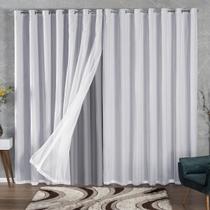 Cortina Blackout Tecido 5 Metros com Voil 5,00x2,80