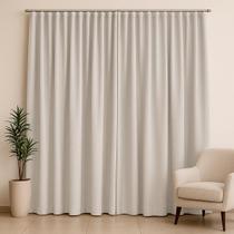 Cortina Blackout Tecido 6,00x2,50m para Trilho Suiço 5m 100% Poliéster Corta Luz 85% de Bloqueio de Luminosidade Cortina Blackout Tecido 6,00x2,50m para Trilho Suiço 5m 100% Poliéster Corta Luz 85% de Bloqueio de Luminosidade