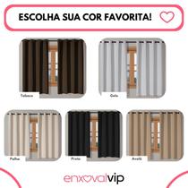 Cortina Blackout Tecido Corta 100% Luz Blecaute para Sala Quarto Janela Cozinha Moderna - Enxoval Vip