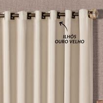 Cortina Blackout Tecido Corta Luz Premium 2,0m x 2,30m Palha Cortina Blackout Tecido Corta Luz Premium 2,0m x 2,30m Palha