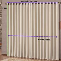 Cortina Blackout Tecido Corta Luz Premium 3,0m x 2,70m Palha Cortina Blackout Tecido Corta Luz Premium 3,0m x 2,70m Palha