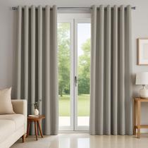 Cortina Blackout Tecido Grosso 3 metros Modelo para Varão Simples Para Porta de Blindex Sala Quarto Corta Luz