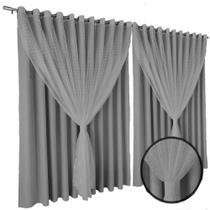 cortina blackout tecido Miami quarto 5,50 x 2,50 cinza cortina blackout tecido Miami quarto 5,50 x 2,50 cinza