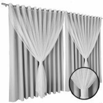 cortina blackout tecido Miami quarto 5,50 x 2,50 cinza cortina blackout tecido Miami quarto 5,50 x 2,50 cinza