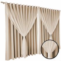 cortina blackout tecido Miami quarto 5,50 x 2,50 palha cortina blackout tecido Miami quarto 5,50 x 2,50 palha