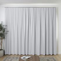 Cortina Blackout Tecido Trilho Suíço 2,20m x 1,30m Corta Luz Cor:Chumbo