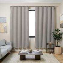 Cortina Blackout Trilho Suíço Para Sala 2,60 X 1,80 Corta Blecaute Escurece Janela Quarto Ilhós