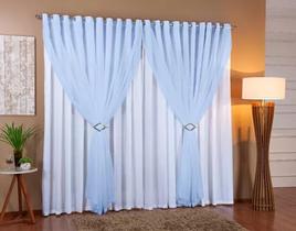 Cortina blackout/voal cor azul celeste tamanho 2,60/2,50 Cortina blackout/voal cor azul celeste tamanho 2,60/2,50