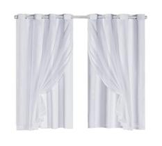 Cortina Blackout Voal Liso 2,80 x 1,60 Mt Sala Quarto Apto