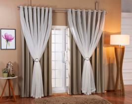 Cortina Blackout Voil 6mx 2,70m Blecaute Tecido Quarto Sala