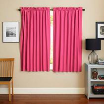 Cortina Blazing Needles Reversível Rod Pocket 160x135 cm Bery Berry