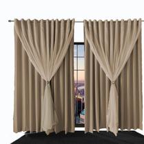 Cortina Blecaute Blackout 4,50X2,80 Corta Luz Ana Bege