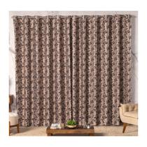 Cortina Blecaute Blackout Estampada Detalhado Corta Luz Varão 2m