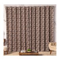 Cortina Blecaute Blackout Estampada Detalhado Corta Luz Varão 2m