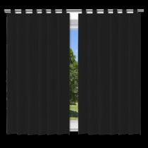 Cortina Blecaute Blackout Preto 200x200 Com Alca Para Bastao