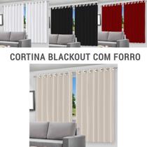 Cortina Blecaute Blackout PVC Corta Luz Quarto Sala Escritório Bege c/ ilhos 2.80 x 1.80 cm - Vida Pratika