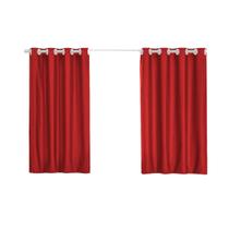Cortina Blecaute Cor Vermelha 2,70 x 1,70 Quarto Sala Ilhos