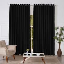 Cortina Blecaute de Tecido Grosso Blackout 4 Metros Corta Luz 4,00x2,80 Janela Quarto Sala Varao - F.V Enxovais