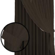 cortina blecaute para quarto e sala Roma 3,00 x 2,80 marrom