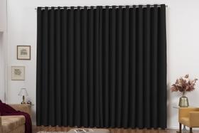 Cortina Blecaute para Sala E Quarto em Tecido Blackout Corta Luz com Ilhós 2,00 X 1,80 Preto Cortina Blecaute para Sala E Quarto em Tecido Blackout Corta Luz com Ilhós 2,00 X 1,80 Preto