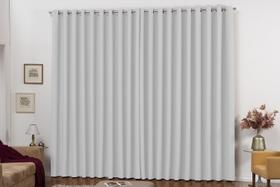 Cortina Blecaute para Sala E Quarto em Tecido Blackout Corta Luz com Ilhós 3,00 X 2,80 Branco