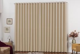 Cortina Blecaute para Sala E Quarto em Tecido Blackout Corta Luz com Ilhós 3,00 X 2,80 Palha