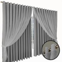 cortina blecaute para sala e quarto Jade 2,00 x 1,80 cinza cortina blecaute para sala e quarto Jade 2,00 x 1,80 cinza