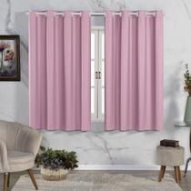 Cortina Blecaute Rosa Para Janela Quarto Menina 2,20x1,30 Cortina Blecaute Rosa Para Janela Quarto Menina 2,20x1,30