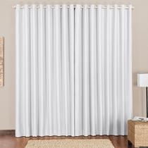 Cortina Block Blackout Blecaute para Trilho Comum Tecido Corta Luz 4,00 x 2,80m Janela Quarto Sala - Branco Gelo Cortina Block Blackout Blecaute para Trilho Comum Tecido Corta Luz 4,00 x 2,80m Janela Quarto Sala - Branco Gelo