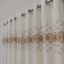 Cortina Bordada Com Gripir Luxo Para Janela Sala e Quarto Forrada Alto Padrão Luxo 1,80x2,80