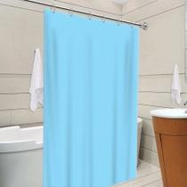 Cortina Box Banheiro Azul Bebê Antimofo 1,80 X 2,00 100%pvc - RP