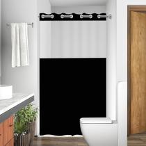 Cortina Box Banheiro com Ilhós com Visor Para Banheiro Anti Mofo Resistente Alta Qualidade PVC Várias Cores - Envio Ime